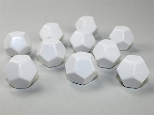 Chessex d12 Blank White (10)