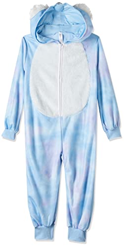 Amscan Party City Koala Zipster Halloween Costume for Girls, Plush Hooded Onesie, Blue and Purple, Medium (8-10)