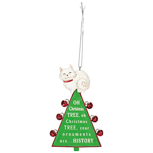 Ganz "Oh Christmas Tree" Cat Resin Christmas Ornament