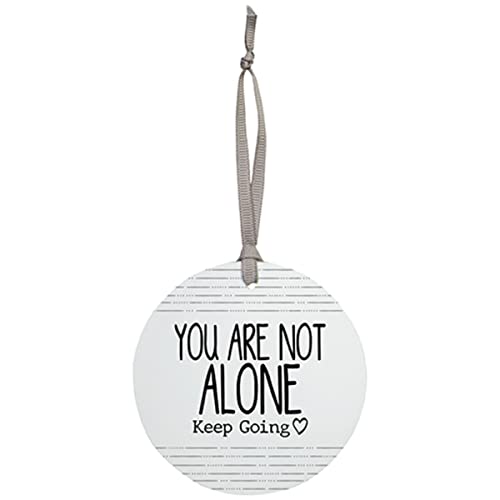 Carson Home 24911 Keep Going Collection Not Alone Gift Tag, 3.5-inch Diameter