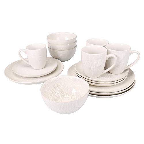 BIA Cordon Bleu Serene Creme Dinnerware Set, Contains 16 Pieces, Cream