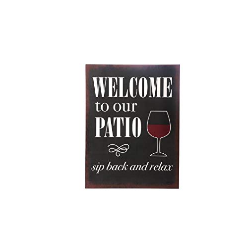 Ganz ER62937 Welcome to Our Patio Plaque, 13-inch Height