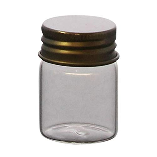 HomArt 6256-0 Simple Jar with Metal Cap, Small, 1.50-inch Height, Glass