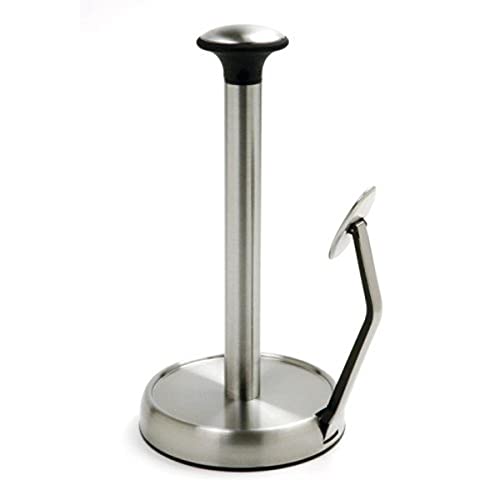 Norpro 14" High Stainless Steel Towel Holder with Nonslip Stable Suction Grip Base