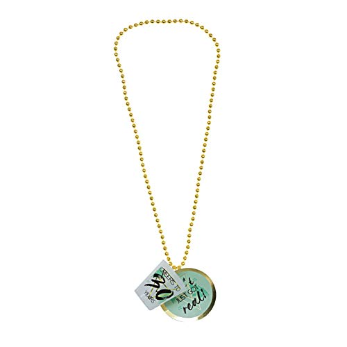 Pavilion Gift Company 30th Birthday Shot Glass Necklace, 1.75 Oz, Green