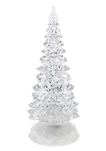 Ganz Small Christmas Light Up Swirling Glitter Tree Decor Standard