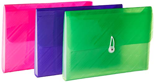 BAZIC Translucent 7-Pocket Letter Size Poly Expanding File (3176)