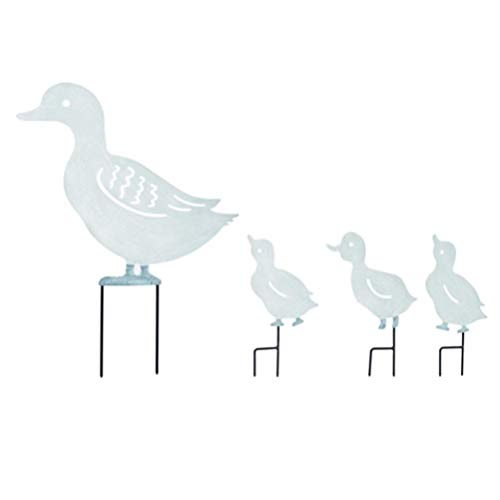 Valyria LLC Transpac A5482 Metal Ducks in A Row Yard Sign, Set of 4