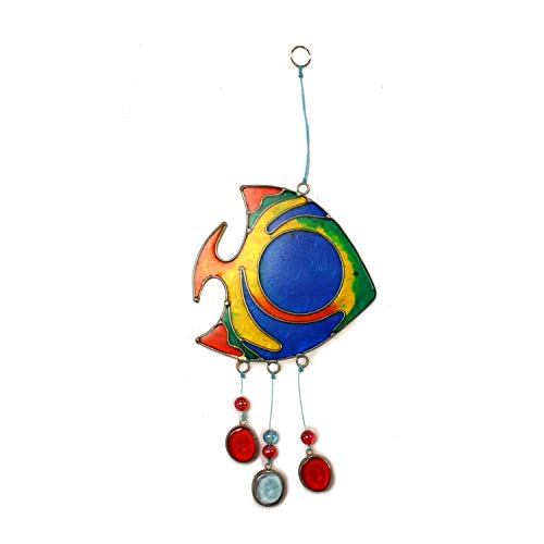 Beachcombers Rainbow Angel Fish Resin Suncatcher, 10"