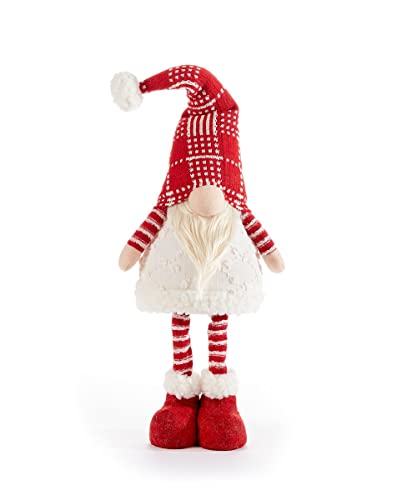 Giftcraft 683955 Christmas Fabric Standing Gnome, 28-inch Height, Polyester