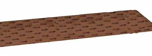 Home Collection by Raghu Pineapple Town Mocha & Black Table Runner, 18" x 18