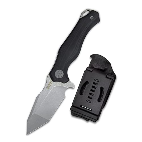 KUBEY Golf KU230E Fixed Blade Knife 3.07" Tanto AUS-10 Blade and G10 Handle, Utility Knife with Kydex Sheath for Outdoor Camping Hunting