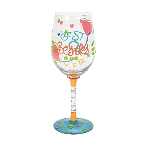 Enesco Lolita Best Besties Ever Wine Glass, 9.05in H