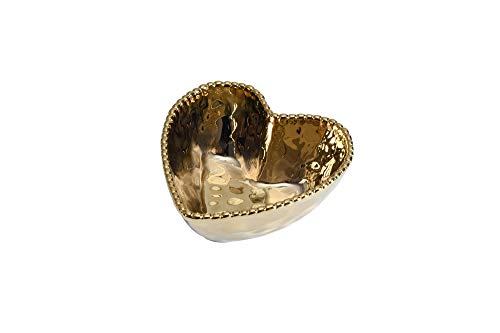 Pampa Bay Love is in the Air Heart Porcelain Bowl, Gold