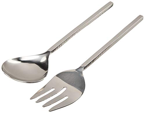 Abbott Collection  Stainless Steel Hammered Salad Servers (2 Pieces)