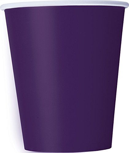 Unique Industries 9oz Dark Purple Paper Cups, 14ct