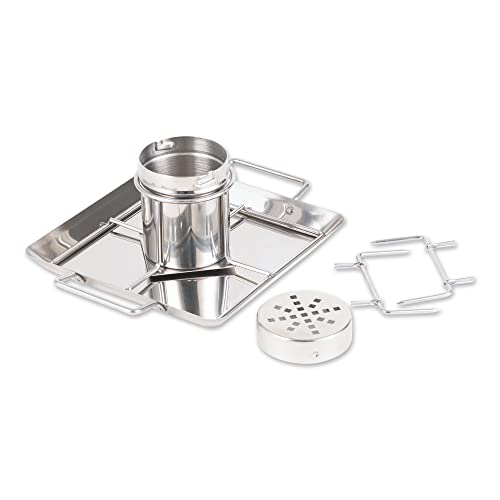 RSVP International Kitchen Roasting Pan Collection Durable Dishwasher Safe Stainless Steel, Vertical Roaster, 9.5x7.25x4"
