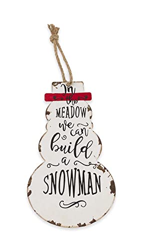 Boston International Christmas Metal Wall Sign, in The Meadow Snowman
