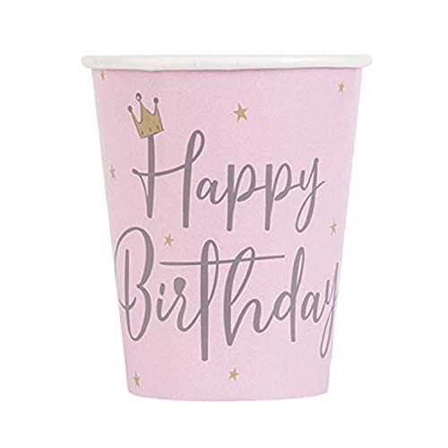 Unique Industries Swan Birthday Paper Cups I Pink I 8 Pcs.