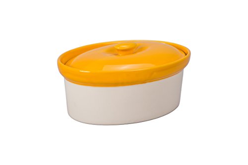 BIA Cordon Bleu Quatro 1.5-Quart Oval Casserole Baking Dish, Sand/Marigold