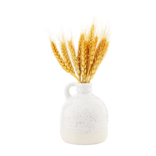 Mud Pie Mustard Wheat Bundle Vase Set, 9-inch