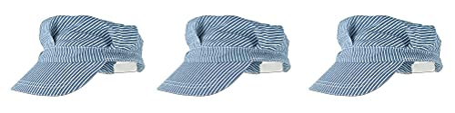 Beistle S60716AZ3, 3 Piece Train Engineer Hats, Adjustable (Blue/White)