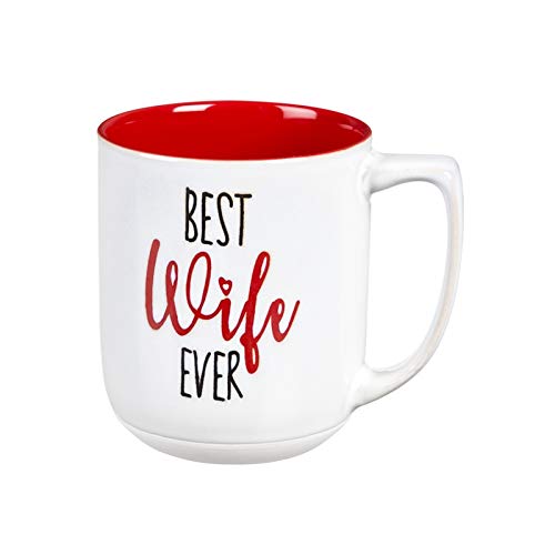 Evergreen Cypress Home Best Wife Ever Ceramic Coffee Cup - 5 x 4 x 4 Inches Durable and Stylish Homegoods and Kitchen Accessories For Every Home and Apartment