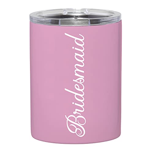 Creative Brands Slant Collections Short Stainless Steel Tumbler, 12-Ounce, Bridesmaid