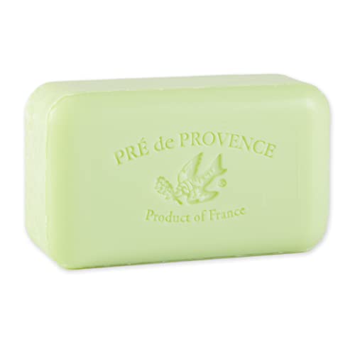 European Soaps Pre de Provence Artisanal French Soap Bar Enriched with Shea Butter, Quad-Milled For A Smooth & Rich Lather (150 grams) - Cucumber