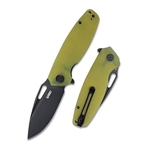 Kubey Tityus KU322 Folding Pocket Knife (Translucent Yellow)