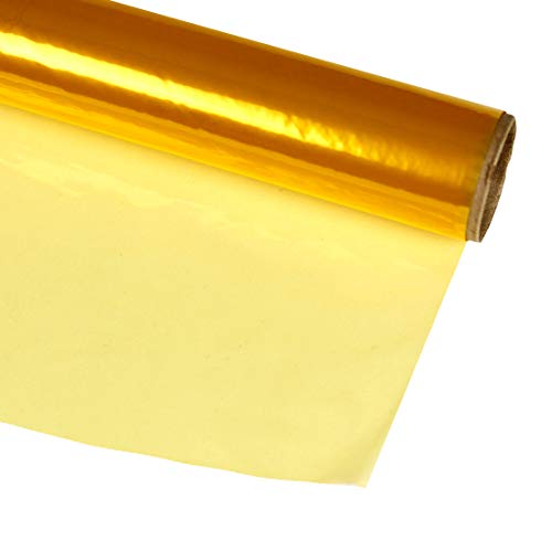 Hygloss Products, Inc Roll Cellophane Wrap for Crafts, Gifts, and Baskets 40 Inch x 100 Feet, 40-inches x 100-feet, Yellow