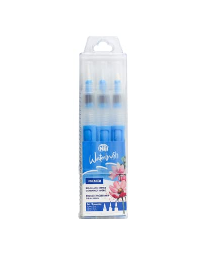 Yasutomo Niji Premier Waterbrush Set 3/Pkg-KWBP12, KWBP15 & KWBP30 -KWBSET