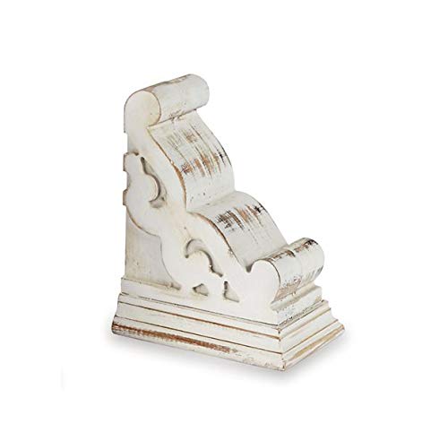 Mud Pie Corbel BOOKEND,8 1/2" x 6", White