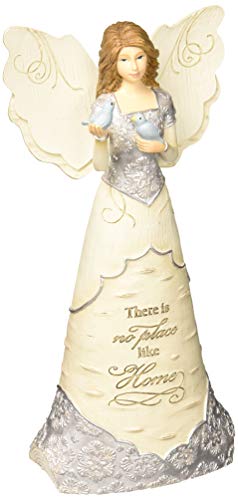 Pavilion Gift Company 7.5 Inch Collectible Elements Angel There is No Place Like Home, Beige