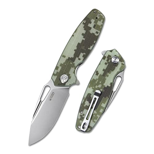 Kubey Tityus KU322K Folding Pocket Knife with 3.39" Drop Point Blade G10 Handle for Outdoor Camping Everyday Carry