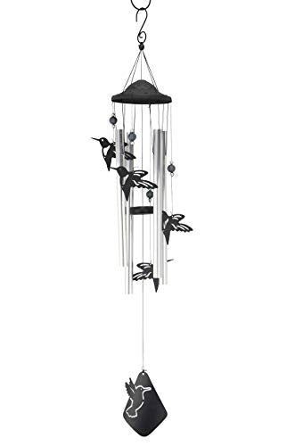 Red Carpet Studios 10434 Aluminum Silhouette Wind Chime, 34-Inches, Hummingbird
