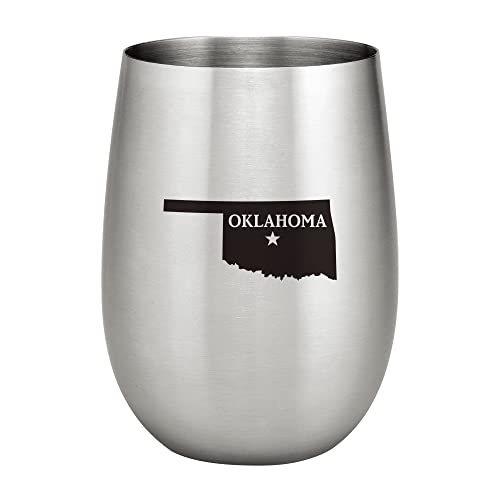 Supreme Housewares UPware 18/8 Stainless Steel 20 oz. Stemless Wine Glass, Unbreakable and Shatterproof Metal, for Wine and Beverage (Oklahoma)