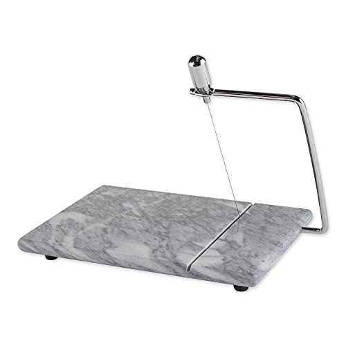 RSVP International Grey Marble Cheese Slicer & Cutter, 5" x 8" | Cut Cheeses, Meats, & Other Appetizers | Each Piece Unique in Marble Coloring | Cut & Slice with Elegance