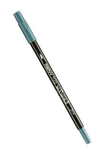 Uchida Marvy Extra Fine Tip Le Plume II Double Ender Marker Pen Art Supplies, Dull Blue
