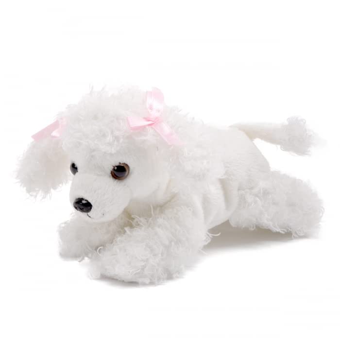 Unipak 1122POW Handful White Poodle Plush Figure Toy, 6-inch Length