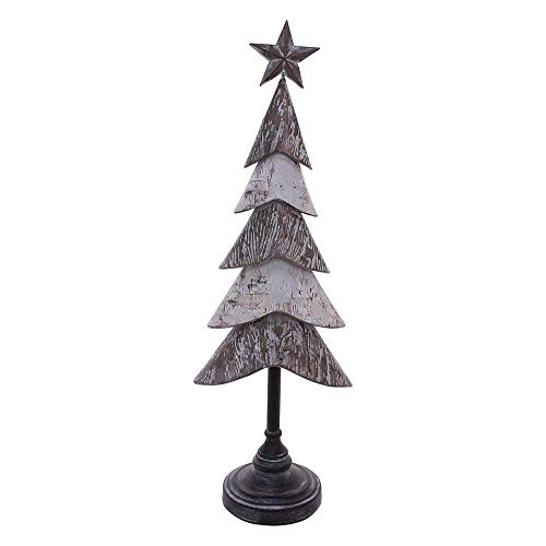 CWI Wing Tai Trading Tall Metal Birch Tree, Gray