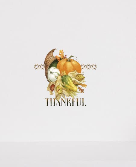 Boston International IHR Fall Autumn Halloween Thanksgiving 3-Ply Paper Napkins, 20-Count Cocktail Size, Thankful Cornucopia