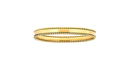 Maya J CZBB13Y Rope Trim Bangle, Yellow, Stainless Steel