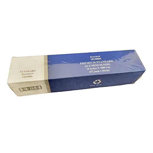 DHG Professional Foodservice Aluminum Foil, 18 inches x 1000 Feet, Premium Aluminum Foil Roll (18 in. x 1000 feet)