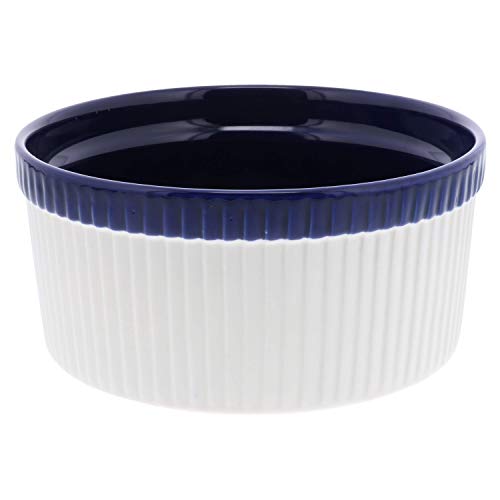 BIA Cordon Bleu Quatro 1-Quart Souffl√Å√º√° Dish, Sand/Cobalt
