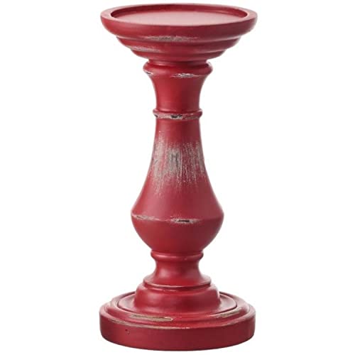 Regency International Weathered Pillar Holder, Resin, 9-Inch Height