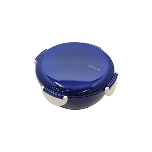 Bento Bowl for perfect lunch, Eco-Friendly Lunch Box Made in Japan, Recycle Plastic Bottle, Microwave and Dishwasher Safe, Takenaka Bento Box (Blue Orchid)