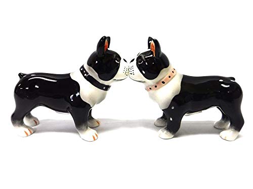 Pacific Trading Giftware Salt & Pepper Shakers - Boston Terrier Pups Magnetic Salt and Pepper Shakers