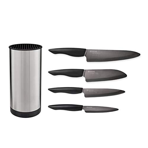 Kyocera Innovation Ceramic Knife Block Sets, Blade Sizes: 7", 5.5", 5", 4.5", Stainless