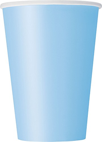 Unique Industries 12oz Light Blue Paper Cups, 10ct